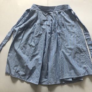 Blue Pleated Skirt